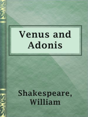 cover image of Venus and Adonis